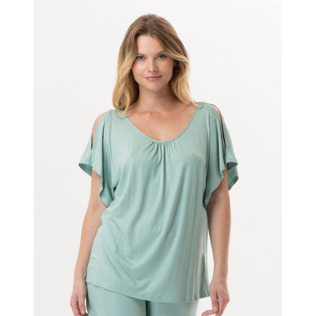 Viscose T-Shirt RAMATUELLE 930 Water green | Lingerie le Chat