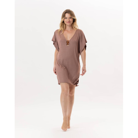 Kaftan en viscose RAMATUELLE 940 Sable | Lingerie le Chat