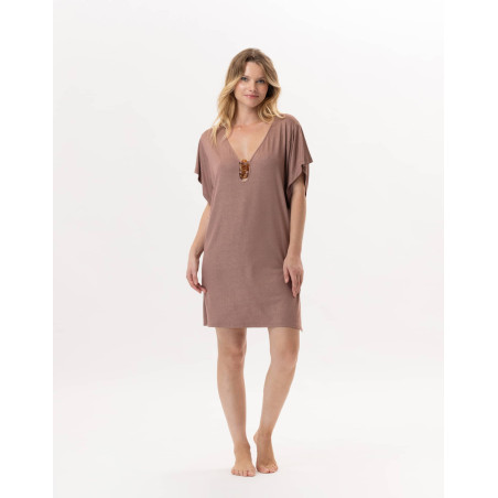 Kaftan en viscose RAMATUELLE 940 Sable | Lingerie le Chat