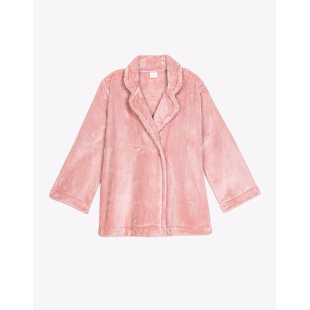 Plush flannel jacket ESSENTIEL H77A blush| Lingerie le Chat